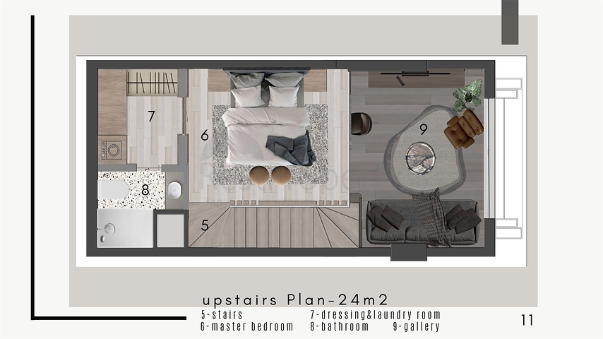 Квартиры планировки 1+1 в районе Кепез - Анталия 