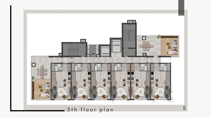Квартиры планировки 1+1 в районе Кепез - Анталия 