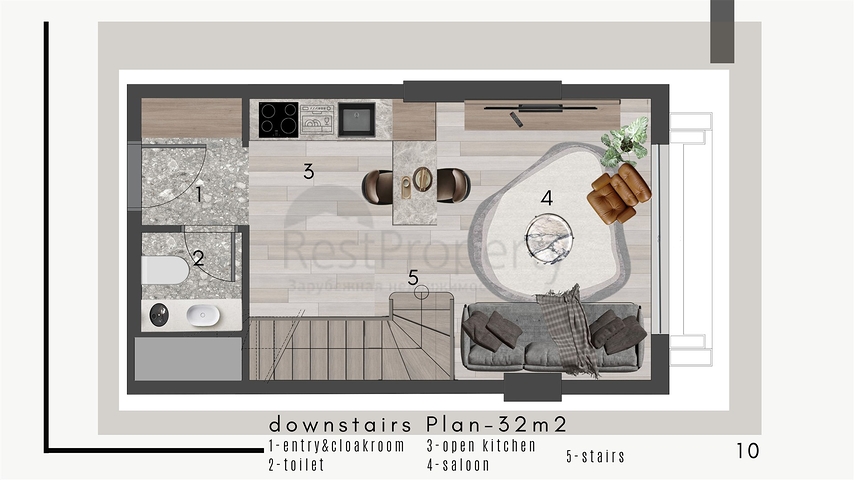 Квартиры планировки 1+1 в районе Кепез - Анталия 