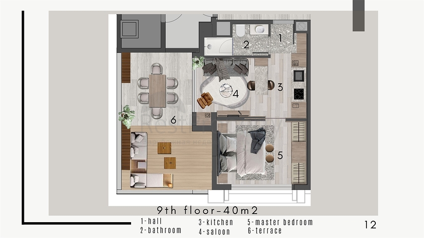 Квартиры планировки 1+1 в районе Кепез - Анталия 