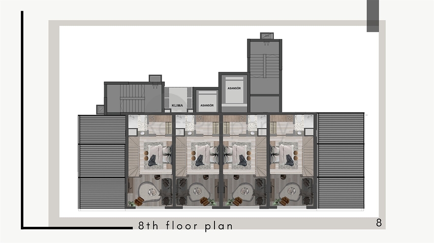 Квартиры планировки 1+1 в районе Кепез - Анталия 