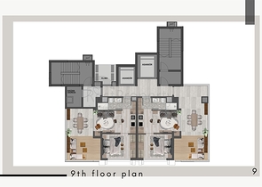 Квартиры планировки 1+1 в районе Кепез - Анталия 