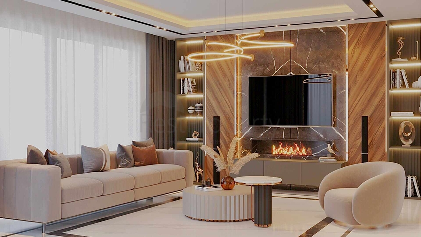 Вилла планировки 5+1 в микрорайоне Моллаюсуф - Анталия