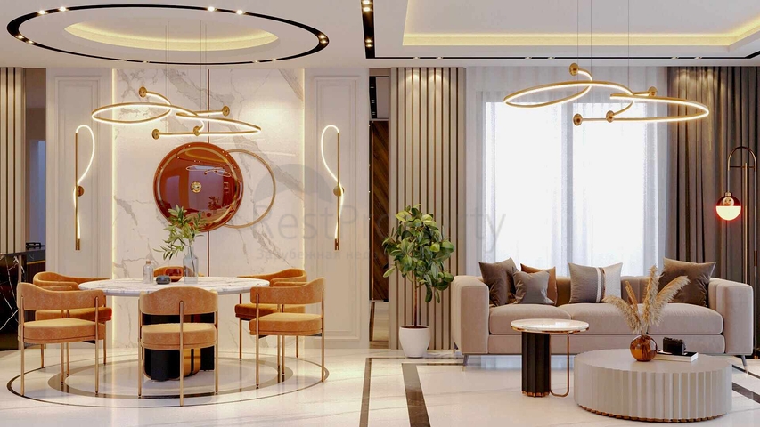 Вилла планировки 5+1 в микрорайоне Моллаюсуф - Анталия