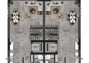Вилла планировки 5+1 в микрорайоне Моллаюсуф - Анталия