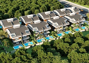 Вилла планировки 5+1 в микрорайоне Моллаюсуф - Анталия