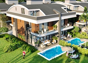 Вилла планировки 5+1 в микрорайоне Моллаюсуф - Анталия