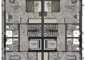 Вилла планировки 5+1 в микрорайоне Моллаюсуф - Анталия