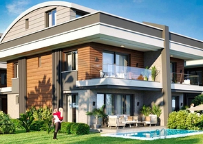 Вилла планировки 5+1 в микрорайоне Моллаюсуф - Анталия