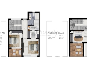 Квартира планировки 4+1 в районе Алтынташ - Анталия 