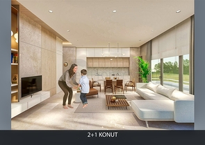 Квартира планировки 2+1 в районе Алтынташ - Анталия  