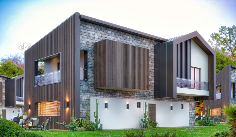 Виллы планировки 4+1 в районе Дошемеалты - Анталия 