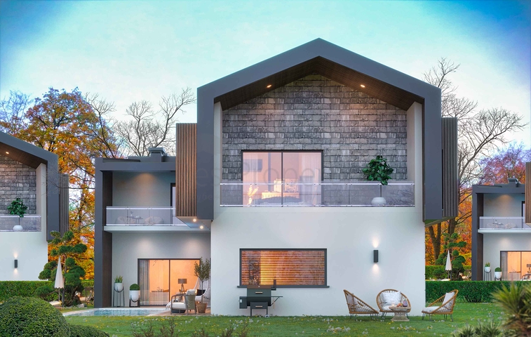 Виллы планировки 4+1 в районе Дошемеалты - Анталия 