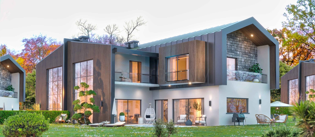 Виллы планировки 4+1 в районе Дошемеалты - Анталия 