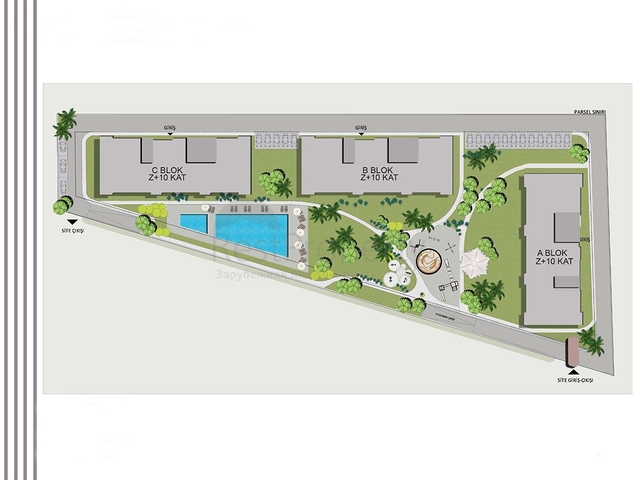 Квартиры планировки 2+1 и 3+1 в районе Кепез - Анталия 