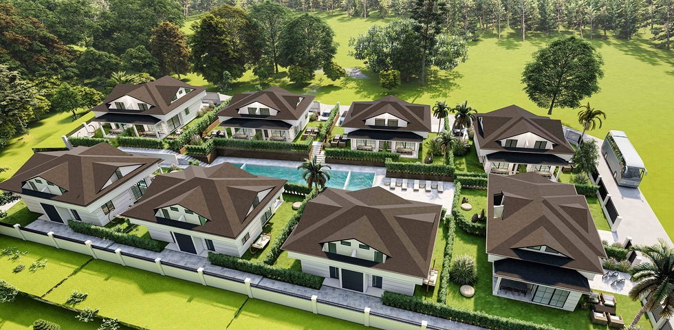 Виллы планировки 2+1 и 3+1 в районе Кемер - Анталия 