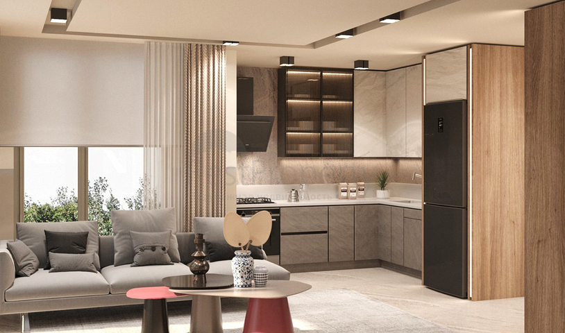 Квартиры планировки 3+1 дуплекс в микрорайоне Гюрсу - Анталия 