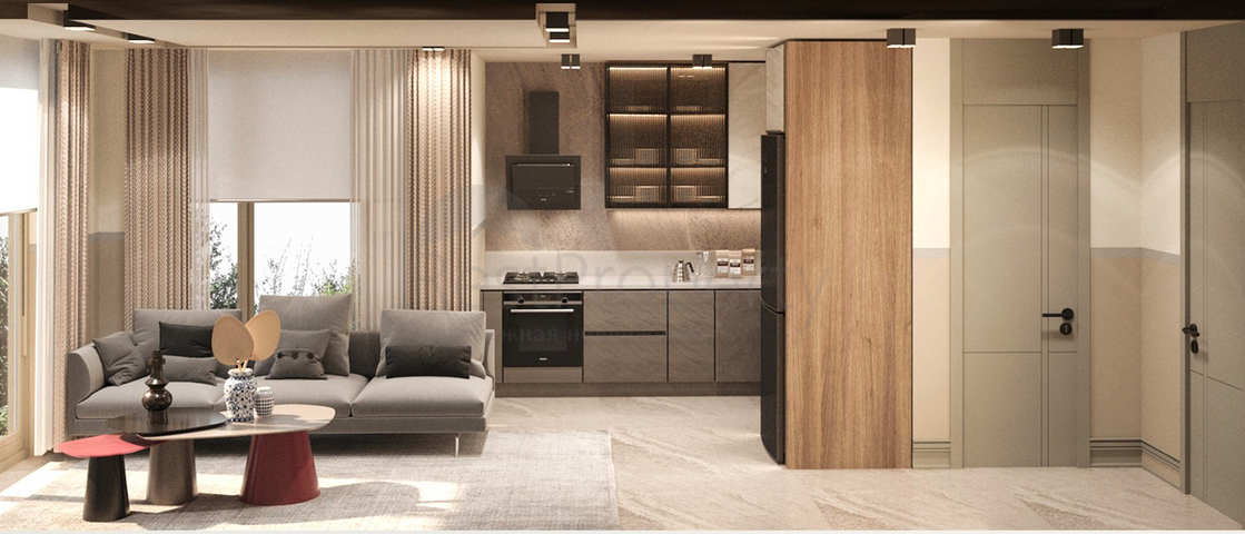 Квартиры планировки 3+1 дуплекс в микрорайоне Гюрсу - Анталия 