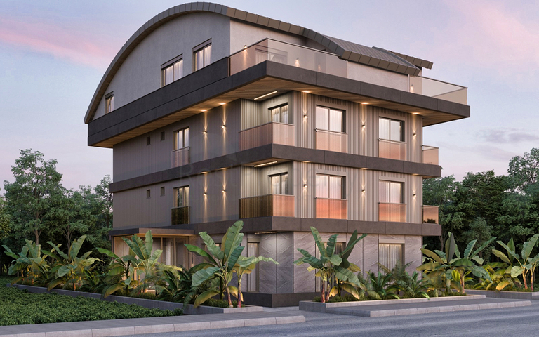 Квартиры планировки 3+1 дуплекс в микрорайоне Гюрсу - Анталия 