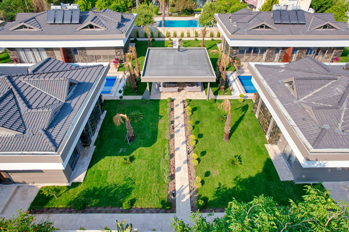 Вилла планировки 4+1 в микрорайоне Асланбуджак - Анталия