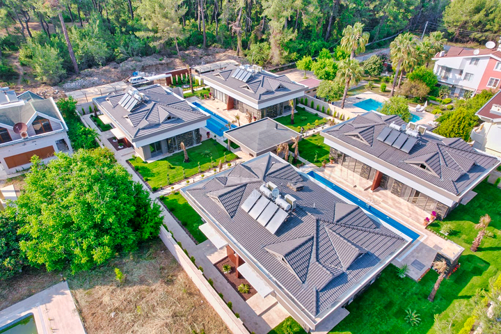 Вилла планировки 4+1 в микрорайоне Асланбуджак - Анталия