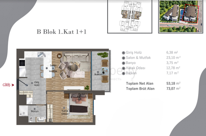 Инвестиционный проект в районе Алтынташ - Анталия
