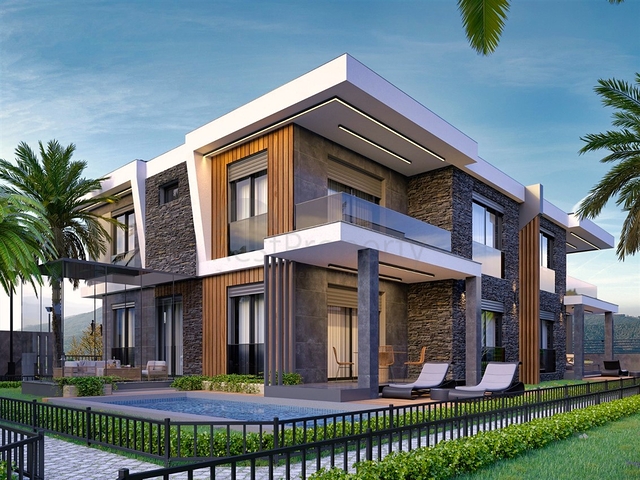 Вилла планировки 4+1 в районе Дошемеалты - Анталия 