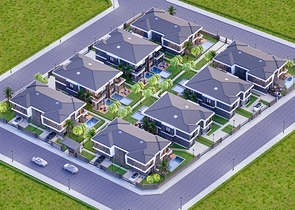 Вилла планировки 4+1 в районе Дошемеалты - Анталия 