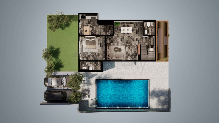 Вилла планировки 3+1, 4+2 в районе Алтынташ - Анталия 