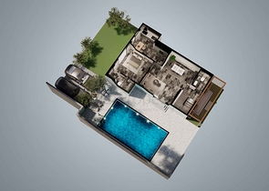 Вилла планировки 3+1, 4+2 в районе Алтынташ - Анталия 