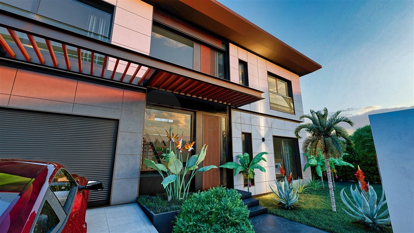 Вилла планировки 4+1 в районе Дошемеалты - Анталия