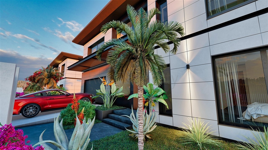 Вилла планировки 4+1 в районе Дошемеалты - Анталия