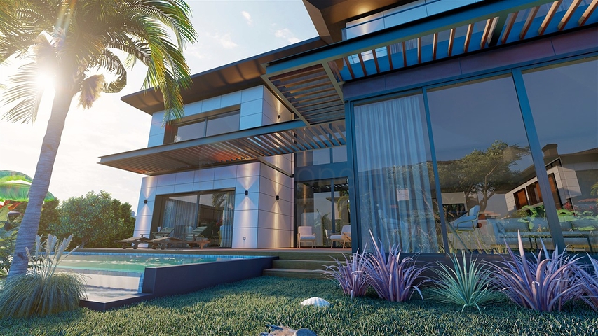 Вилла планировки 4+1 в районе Дошемеалты - Анталия