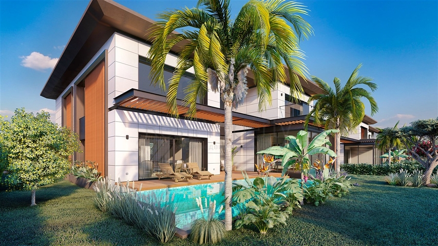 Вилла планировки 4+1 в районе Дошемеалты - Анталия