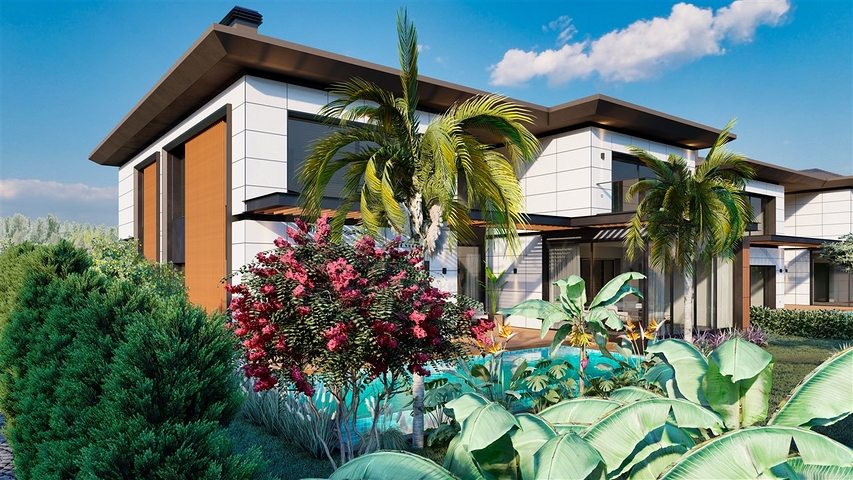 Вилла планировки 4+1 в районе Дошемеалты - Анталия