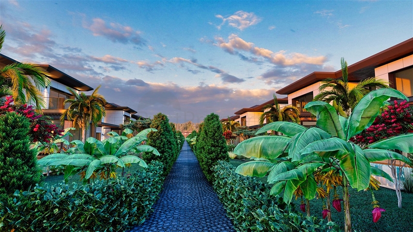 Вилла планировки 4+1 в районе Дошемеалты - Анталия