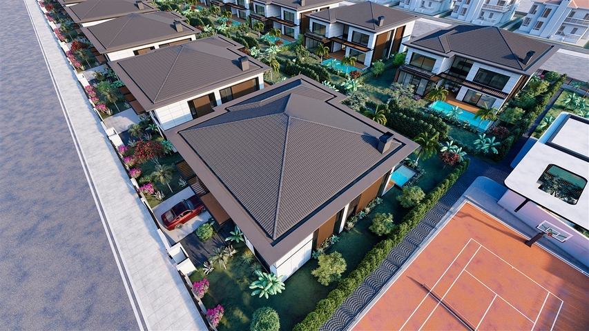 Вилла планировки 4+1 в районе Дошемеалты - Анталия