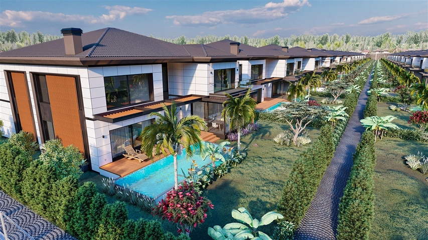 Вилла планировки 4+1 в районе Дошемеалты - Анталия