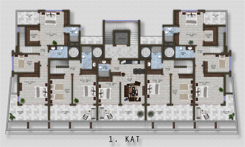 Комплекс с видом на море в Каргыджаке