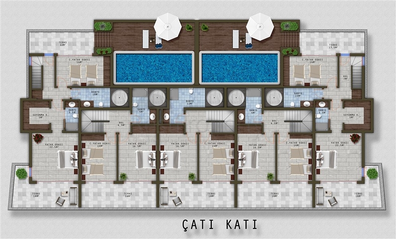 Комплекс с видом на море в Каргыджаке