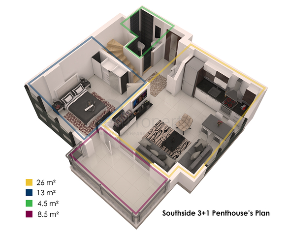 Апартаменты в строящемся комплексе в Кестеле