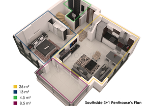 Апартаменты в строящемся комплексе в Кестеле