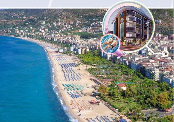 Апартаменты 1+1 в аренду в центре курортной Алании