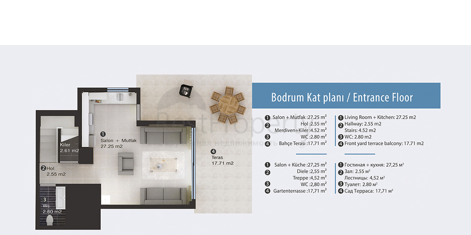 Роскошные виллы 4+1 в Гейнюке Кемере