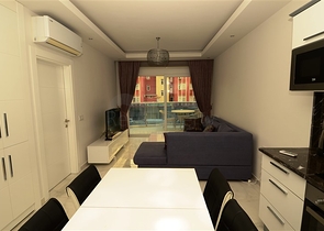 Апартаменты 1+1  в комплексе класса люкс в Махмутларе