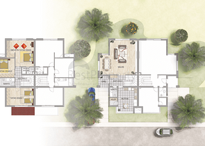 Комплекс вилл 3+1 в районе Дошемеальты Анталья