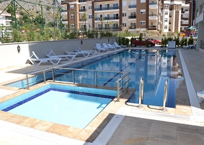 Квартира 1+1 в комплексе с газовым отоплением в Анталии