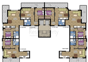 Квартира 1+1 в комплексе с газовым отоплением в Анталии
