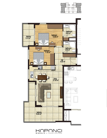 Квартиры в новом комплексе в районе Махмутлар
