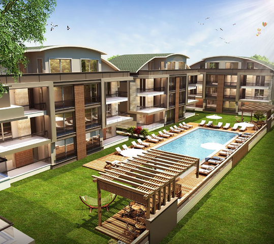 Новый проект в центре Белека рядом с песчаными пляжами